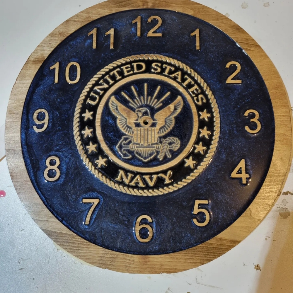 16 inch US Navy epoxy clock